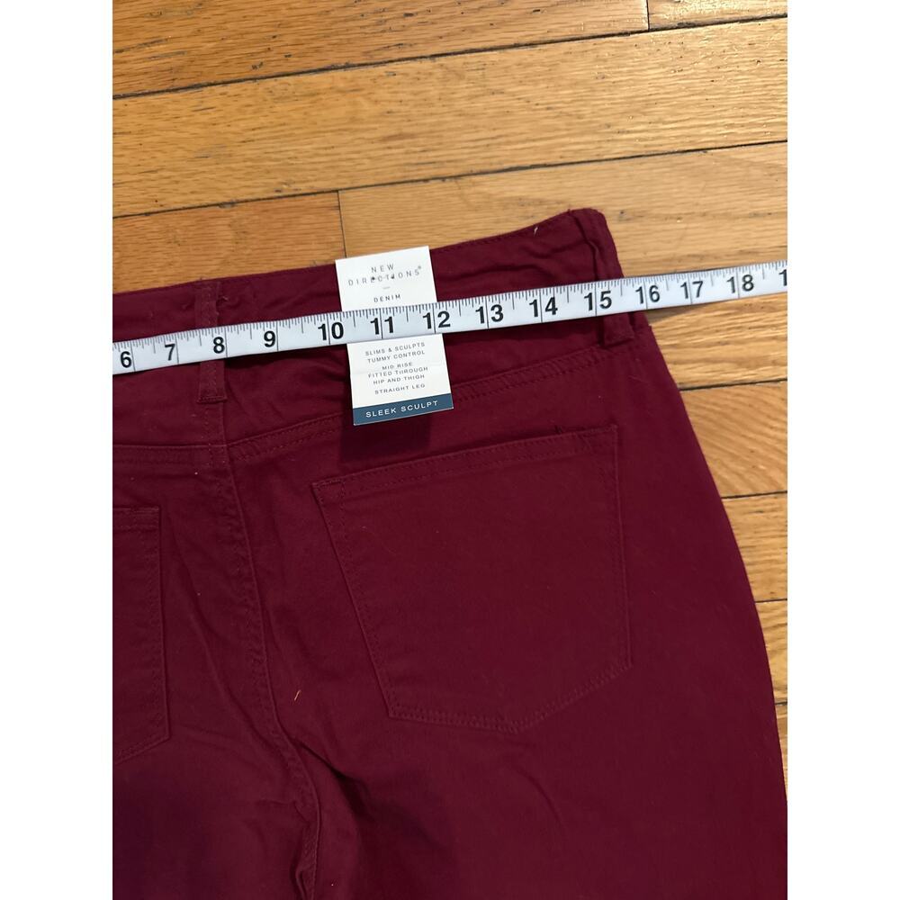 new directions Women's Wine Straight-Leg Pants - Picture 3 of 5